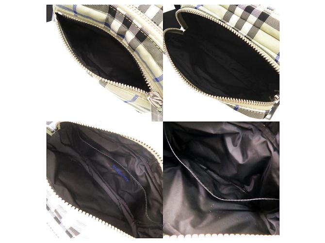 Borsa a tracolla Burberry Crossbody Nova Check Bianco Blu Grigio - vista 4