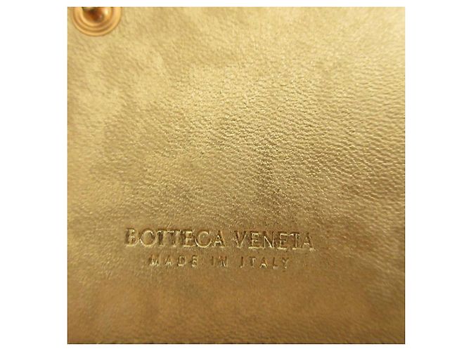 Bottega Veneta Bi-fold Leather Wallet Golden - view 8