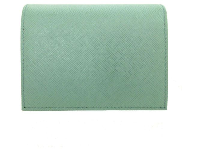 Portafoglio Prada 1MV204 in pelle Saffiano verde, bifold - vista 3