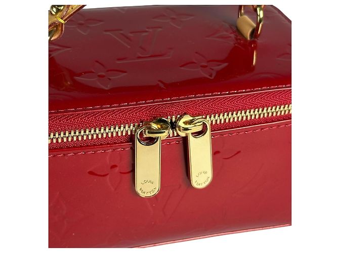 Bolsa Louis Vuitton Monogram Vernis em Pomme d'Amour Vermelho - vista 11