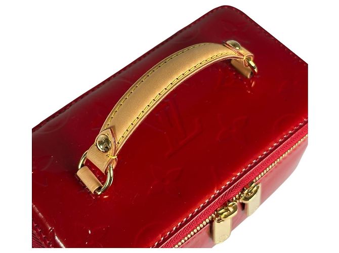 Bolsa Louis Vuitton Monogram Vernis em Pomme d'Amour Vermelho - vista 12