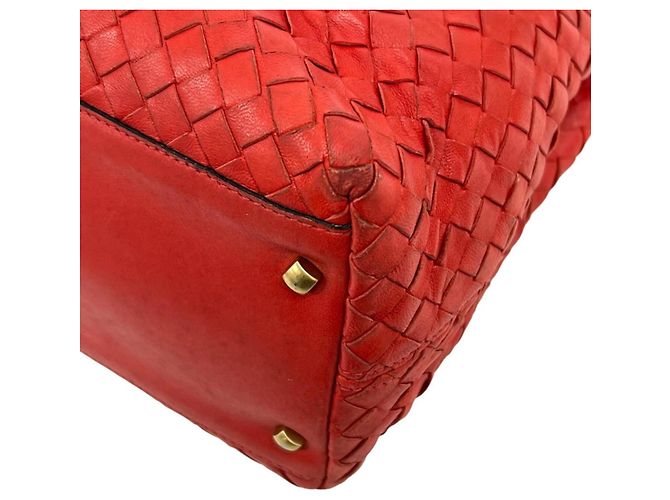 Borsa a mano Bottega Veneta in pelle rossa Rosso - vista 10