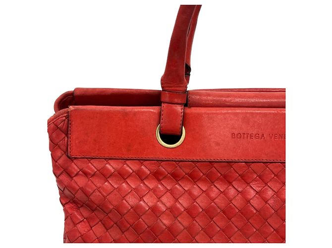 Borsa a mano Bottega Veneta in pelle rossa Rosso - vista 22