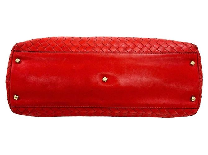 Borsa a mano Bottega Veneta in pelle rossa Rosso - vista 3