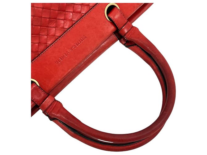 Borsa a mano Bottega Veneta in pelle rossa Rosso - vista 6