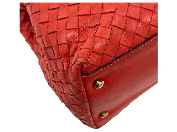 Borsa a mano Bottega Veneta in pelle rossa Rosso - vista 7
