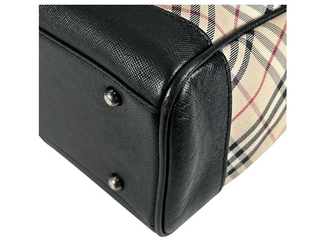 Bolsa Burberry Nova Check Preto Bege - vista 10