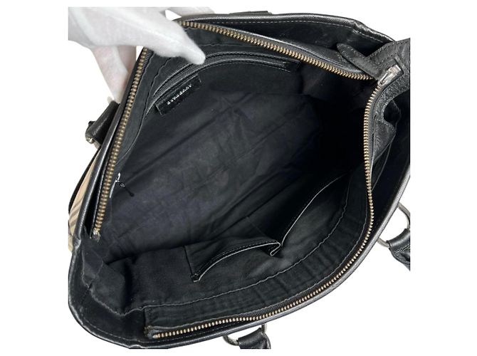 Bolsa Burberry Nova Check Preto Bege - vista 11