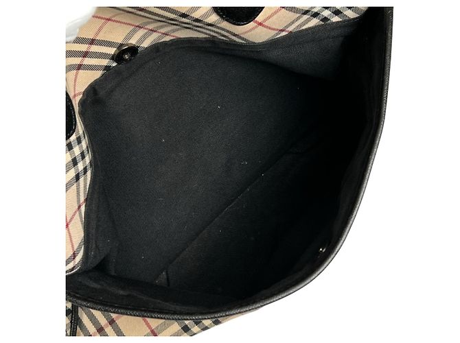 Bolsa Burberry Nova Check Preto Bege - vista 14