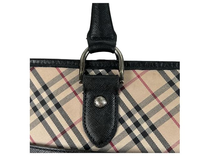 Bolsa Burberry Nova Check Preto Bege - vista 19