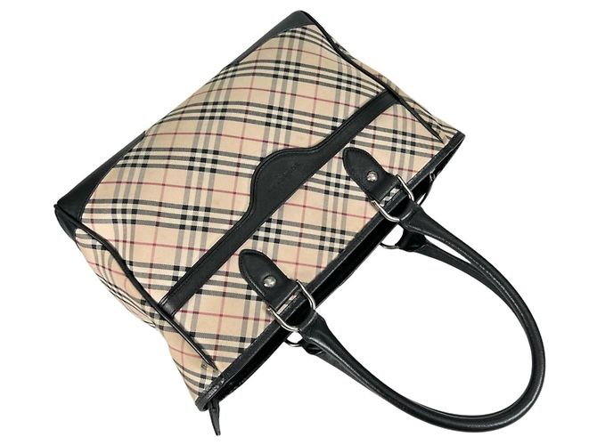Bolsa Burberry Nova Check Preto Bege - vista 5