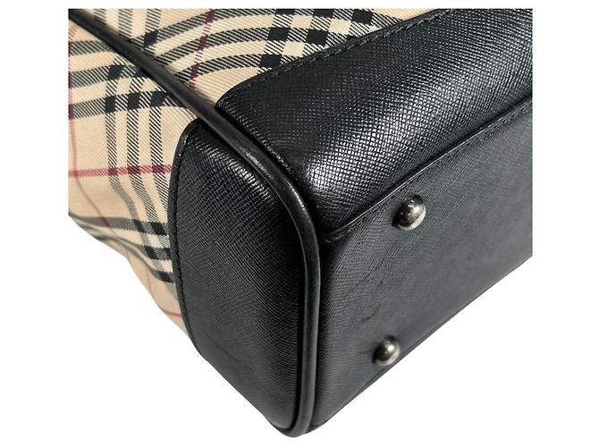 Bolsa Burberry Nova Check Preto Bege - vista 9