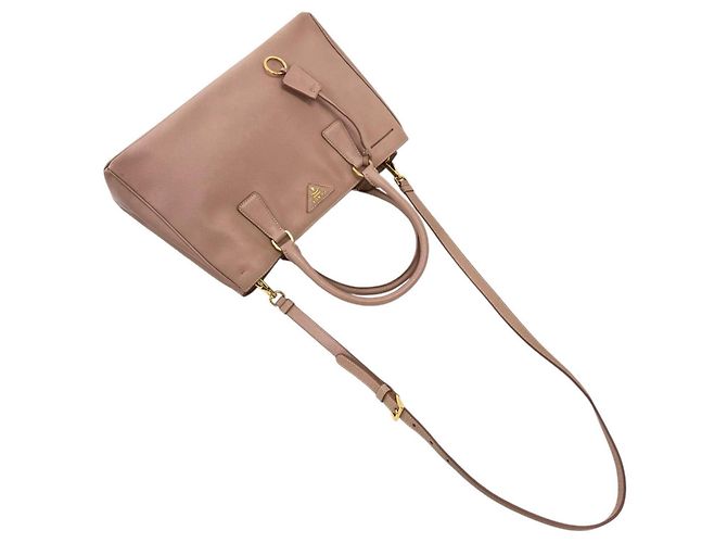 Bolso Prada Galleria Saffiano Lux Beige - vista 5