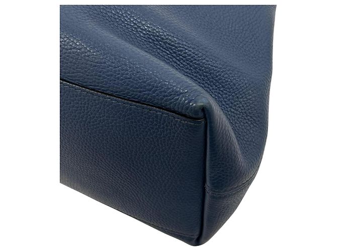 Borsa a tracolla Gucci Soho con catena e G intrecciate Blu - vista 10