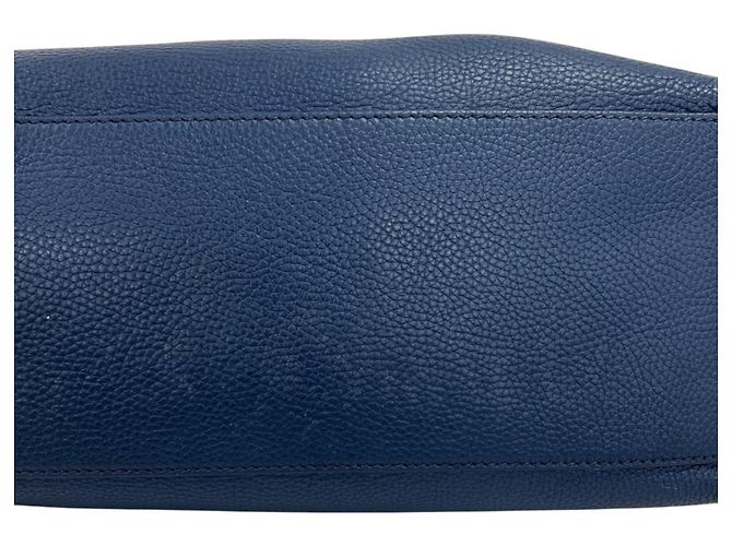 Borsa a tracolla Gucci Soho con catena e G intrecciate Blu - vista 21