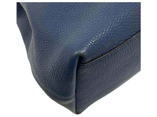 Borsa a tracolla Gucci Soho con catena e G intrecciate Blu - vista 7