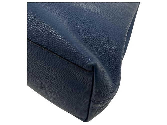 Borsa a tracolla Gucci Soho con catena e G intrecciate Blu - vista 8