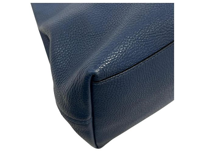 Borsa a tracolla Gucci Soho con catena e G intrecciate Blu - vista 9