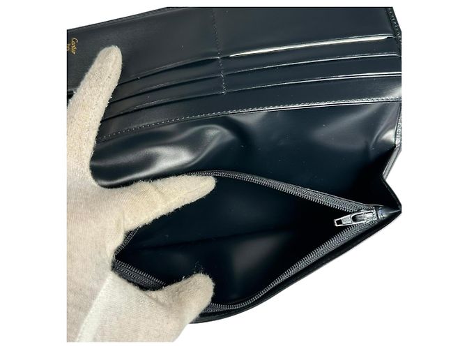 Portafoglio lungo Cartier Sapphire Line Nero - vista 10