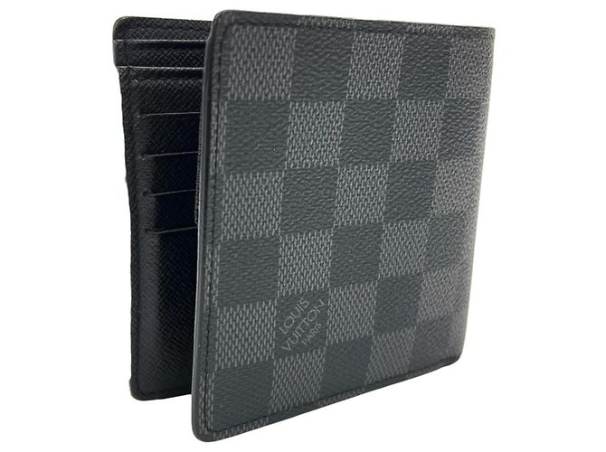 Louis Vuitton Damier Graphite Bi-Fold Wallet Black Dark grey - view 3