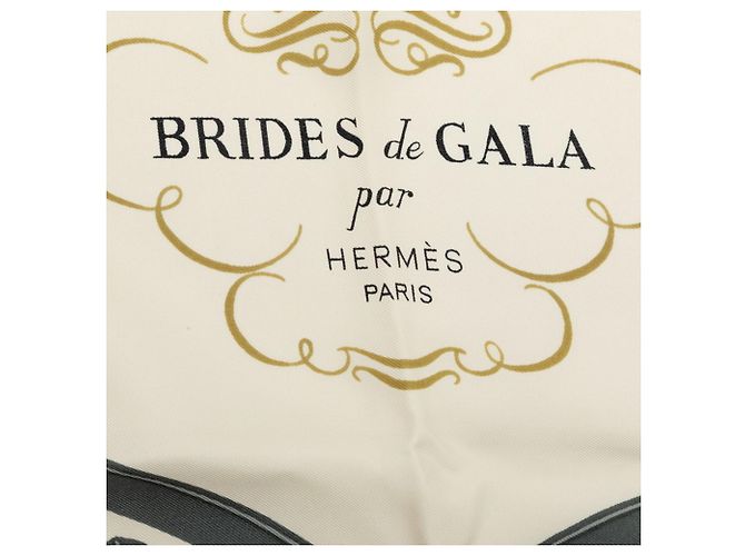 Hermès Pañuelo Hermes Carre 90 BRIDES de GALA Rosa Multicolor - vista 4