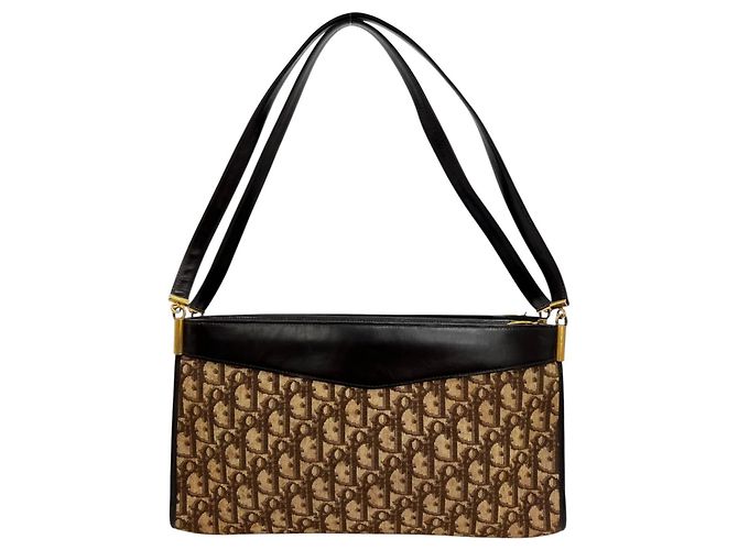 Borsa a tracolla Christian Dior Trotter Marrone - vista 2