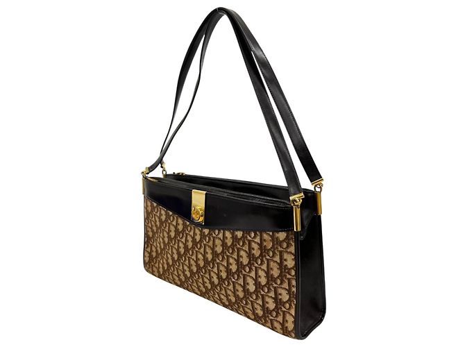 Borsa a tracolla Christian Dior Trotter Marrone - vista 4