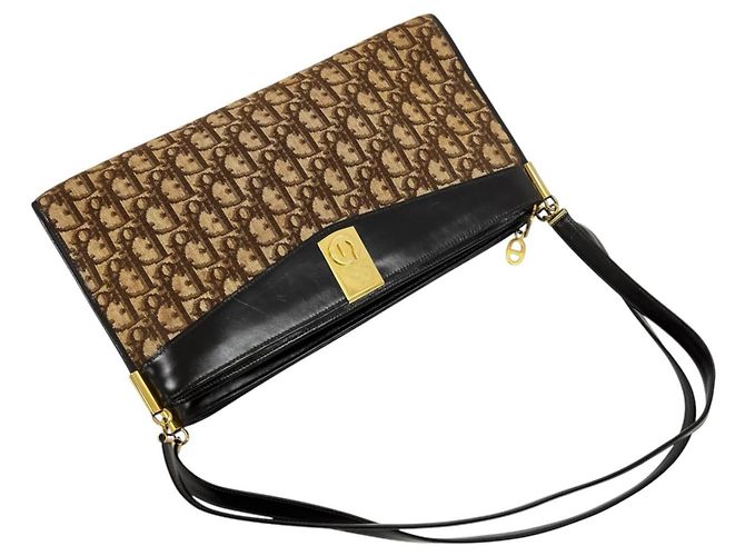 Borsa a tracolla Christian Dior Trotter Marrone - vista 5