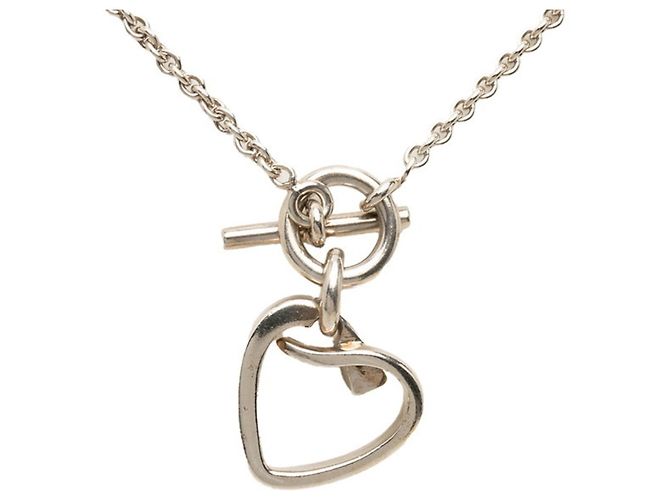 Hermès Collier pendentif cœur Clou de Forge Hermes Argenté - vue 2
