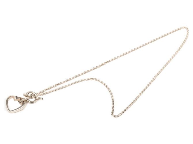 Hermès Collier pendentif cœur Clou de Forge Hermes Argenté - vue 4