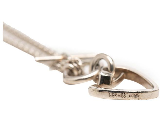 Hermès Collier pendentif cœur Clou de Forge Hermes Argenté - vue 5