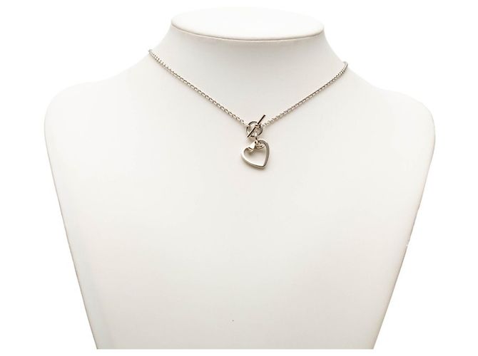 Hermès Collier pendentif cœur Clou de Forge Hermes Argenté - vue 6