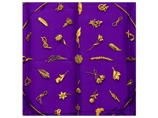 Hermès Hermes Carre 90 Clips Scarf Purple - view 2