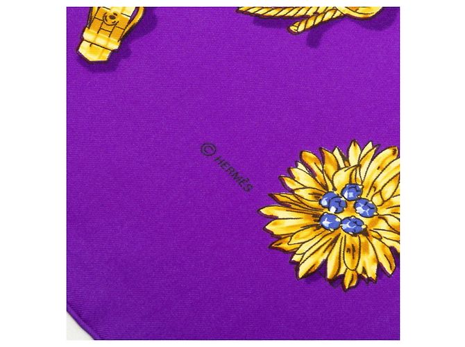 Hermès Hermes Carre 90 Clips Scarf Purple - view 5