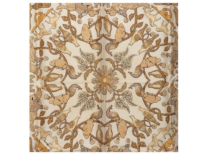 Hermès Foulard Hermes Carre 90 Early America Beige - vista 2