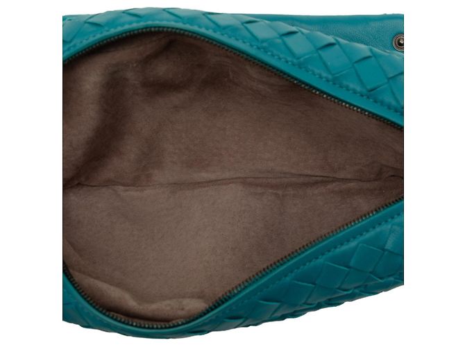 Borsa a tracolla Bottega Veneta Intrecciato con catena Blu - vista 4