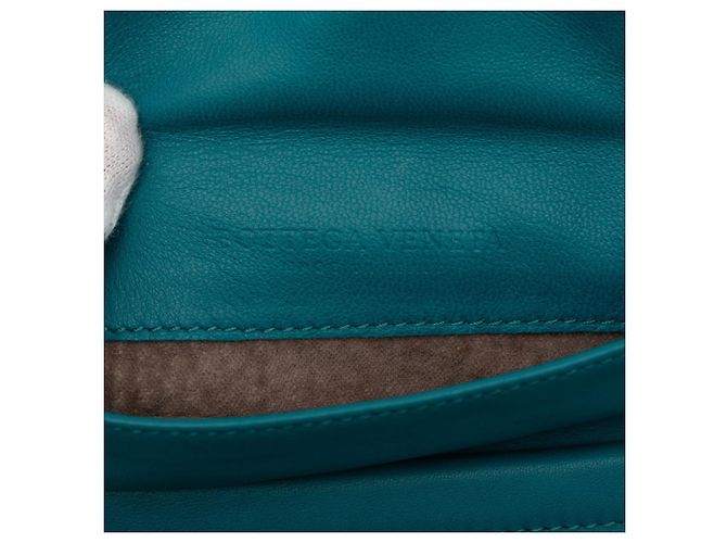 Borsa a tracolla Bottega Veneta Intrecciato con catena Blu - vista 5