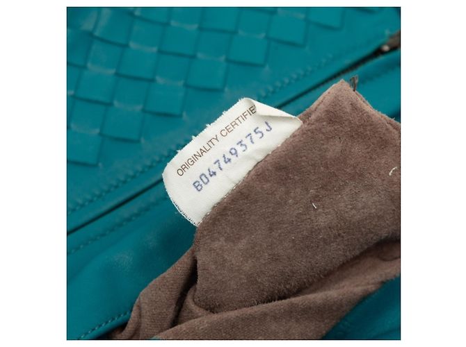 Borsa a tracolla Bottega Veneta Intrecciato con catena Blu - vista 6