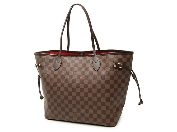 Louis Vuitton Damier Neverfull MM Shoulder Bag Brown - view 2