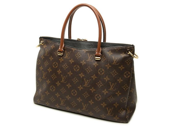 Sac à main Louis Vuitton Monogram Pallas Marron Noir - vue 2