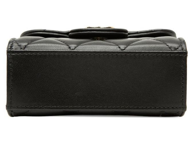 Chanel Coco Mark Mini Matelassé Schultertasche mit Kette Schwarz - Ansicht 3