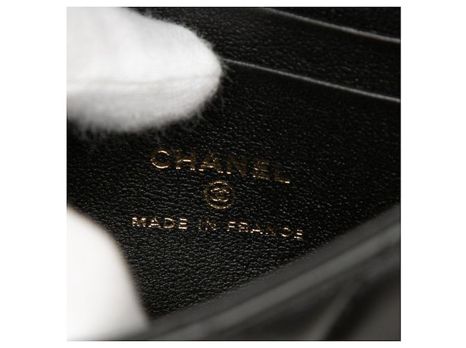 Chanel Coco Mark Mini Matelassé Schultertasche mit Kette Schwarz - Ansicht 6