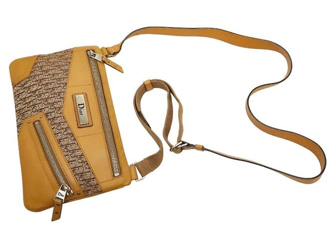 Borsa a tracolla Christian Dior Trotter Beige - vista 6