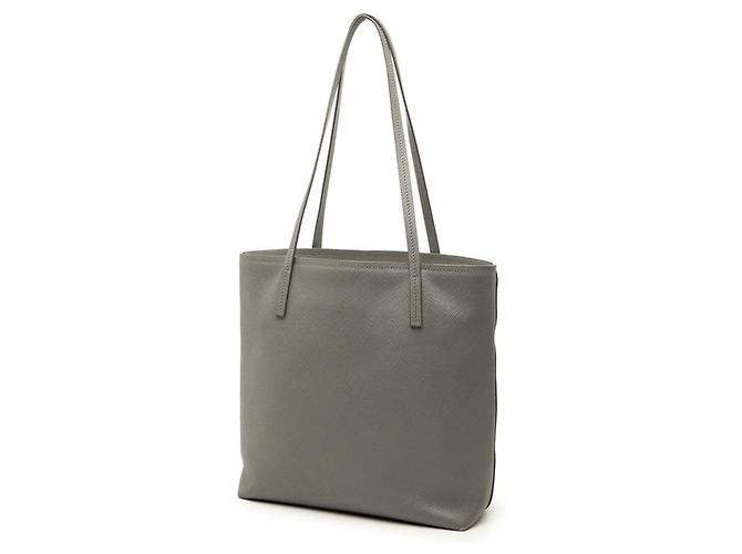 Prada Triangle Logo Plate Tote Bag Brown - view 2