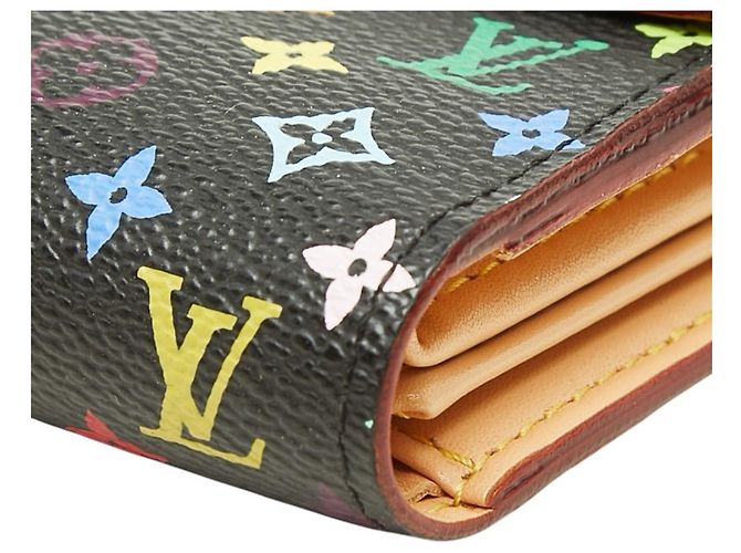 Portefeuille Louis Vuitton Monogram Multicolor Tri-fold Noir Multicolore Monogramme - vue 4