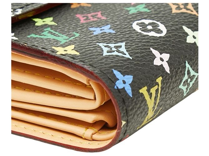 Portefeuille Louis Vuitton Monogram Multicolor Tri-fold Noir Multicolore Monogramme - vue 5