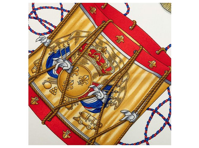 Hermès Hermes Carre 90 LES TAMBOURS Scarf Blue Multiple colors - view 3