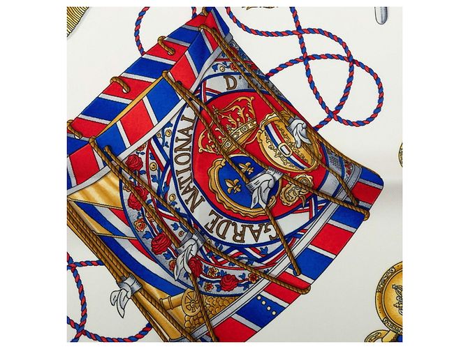 Hermès Hermes Carre 90 LES TAMBOURS Scarf Blue Multiple colors - view 4