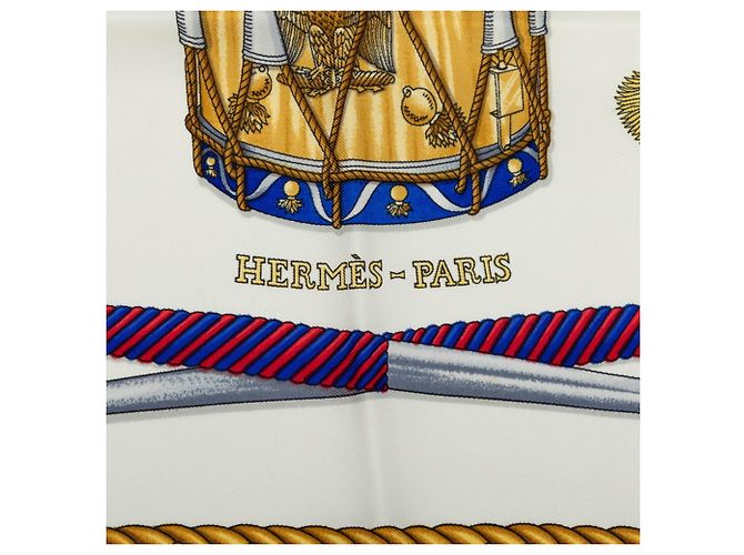 Hermès Hermes Carre 90 LES TAMBOURS Scarf Blue Multiple colors - view 5