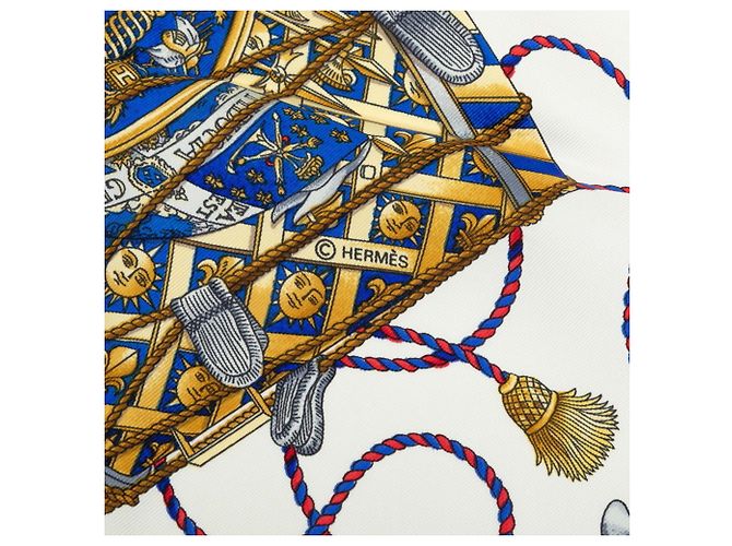 Hermès Hermes Carre 90 LES TAMBOURS Scarf Blue Multiple colors - view 6